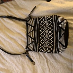 Lucky Brand Black and White Purse